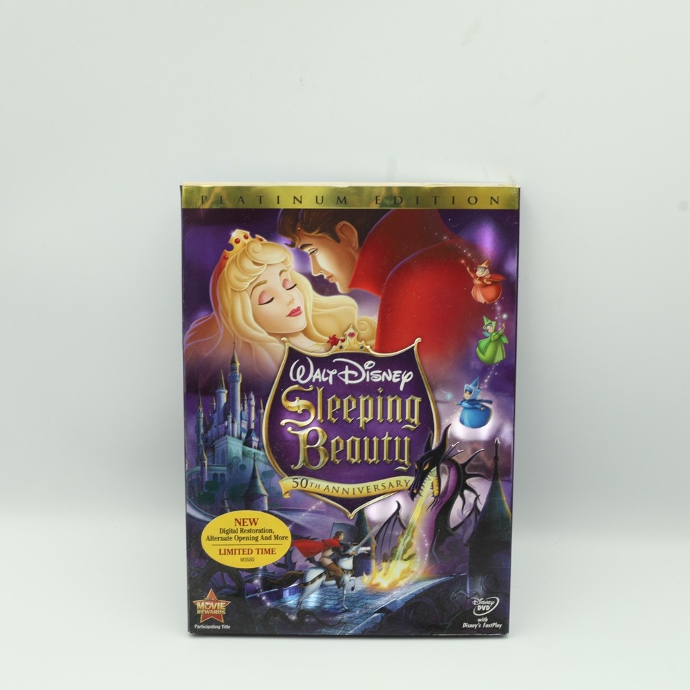Sleeping Beauty DVD Cartoon Princess Briar Rose Aurora 2008 2-Disc Set Platinum